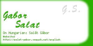 gabor salat business card